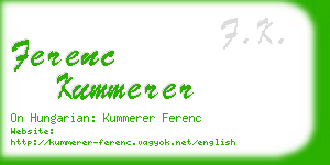 ferenc kummerer business card